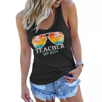 School Teacher Off Duty Sunglasses Beach Sunset Summer Women Flowy Tank - Seseable