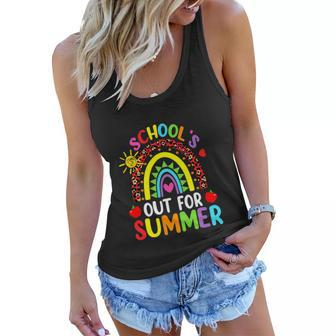 Schools Out For Summer Rainbow Last Day Of School Teacher Graphic Design Printed Casual Daily Basic Women Flowy Tank - Thegiftio UK