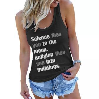 Science Flies You To The Moon Tshirt Women Flowy Tank - Monsterry