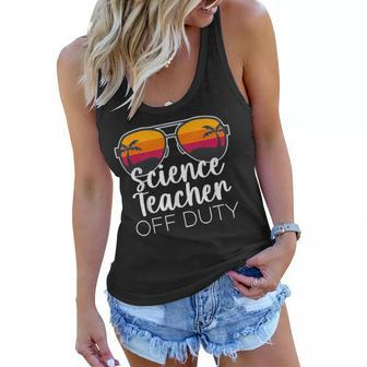 Science Teacher Off Duty Sunglasses Beach Sunset V2 Women Flowy Tank - Seseable