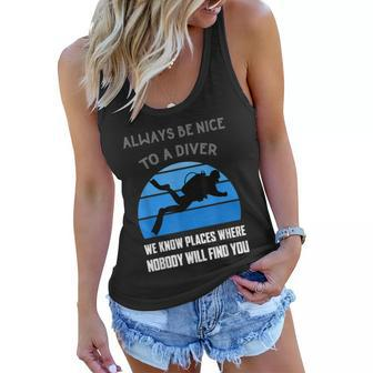Scuba Diver Funny Quote Love Dive Diving Humor Open Water Women Flowy Tank - Monsterry CA