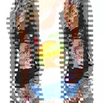 Shiba Inu With Japanese Bamboo Red Moon Japan Women Flowy Tank - Thegiftio