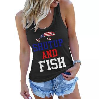 Shut Up And Fish Tshirt Women Flowy Tank - Monsterry