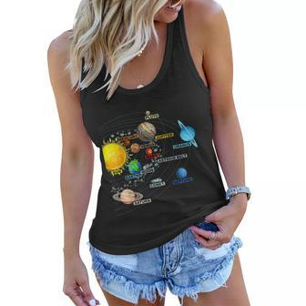 Solar System Planets Astronomy Space Science Girls Boys Tshirt Women Flowy Tank - Monsterry