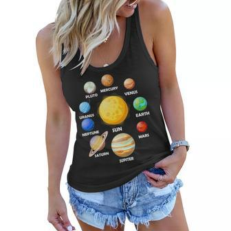 Solar System Planets Tshirt Women Flowy Tank - Monsterry DE