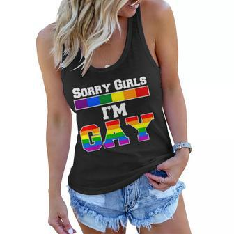 Sorry Girls Im Gay Tshirt Women Flowy Tank - Monsterry UK