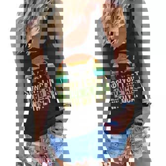 Sorry I Cant I Have Plans With My Cat For Cat Kitten Lover Women Flowy Tank - Thegiftio