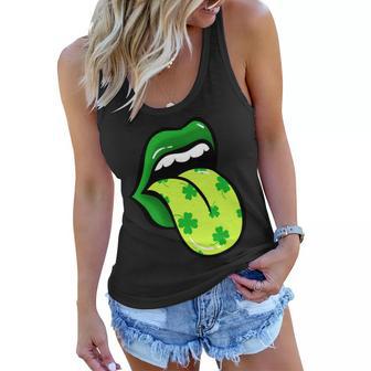 St Patricks Day Irish Lips Women Flowy Tank - Monsterry DE