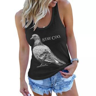 Stay Coo Pigeon Tshirt Women Flowy Tank - Monsterry AU