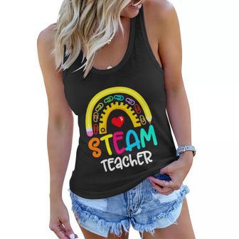 Steam Teacher Rainbow Pencil Back To School Women Flowy Tank - Monsterry AU