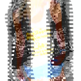 Stepping Into My October Birthday With Gods Grace And Mercy Women Flowy Tank - Thegiftio