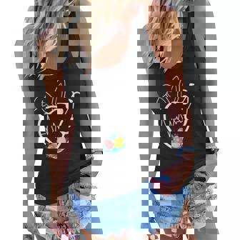 Stethoscope Love Easter Nurse Life Egg Nurse Easter Bunny Women Flowy Tank - Thegiftio