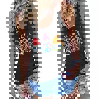 Stethoscope Love Easter Nurse Life Gnomes Nurse Easter Bunny Women Flowy Tank - Thegiftio