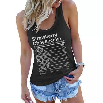 Strawberry Cheesecake Nutrition Facts Label Women Flowy Tank - Monsterry AU