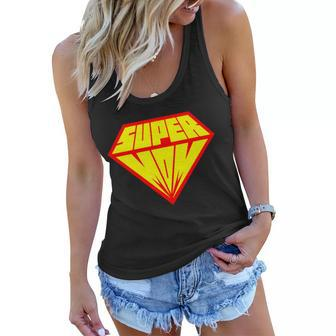 Supermom Super Mom Crest Tshirt Women Flowy Tank - Monsterry CA