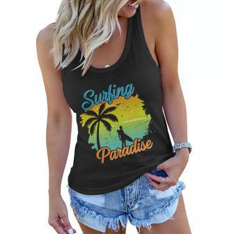 Surfing Paradise Summer Vacation Surf Women Flowy Tank - Monsterry AU