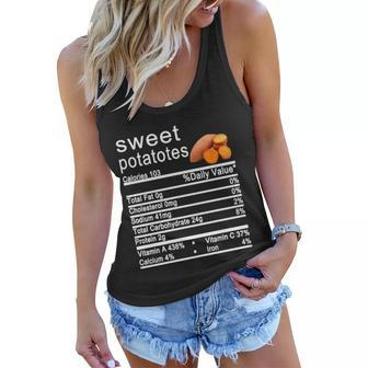 Sweet Potatoes Nutrition Facts Label Women Flowy Tank - Thegiftio UK