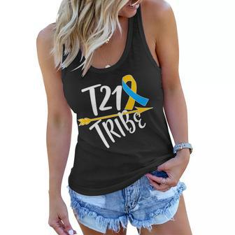 T21 Tribe - Down Syndrome Awareness Tshirt Women Flowy Tank - Monsterry