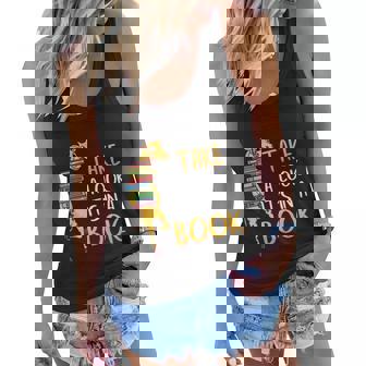 Take A Look Its In A Book Giraffe Reading Books Literacy Gift Women Flowy Tank - Thegiftio