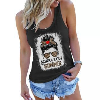 Teacher End Of Year Shirt Schools Out For Summer Last Day Women Flowy Tank - Seseable