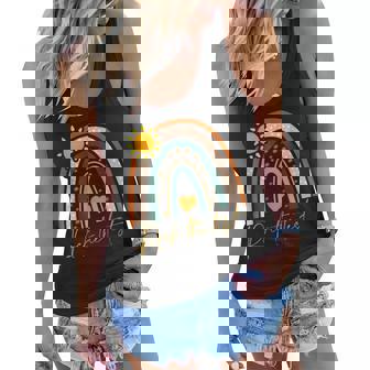 Test Day Rock The Test Teacher Testing Day Rainbow Teacher Women Flowy Tank - Thegiftio