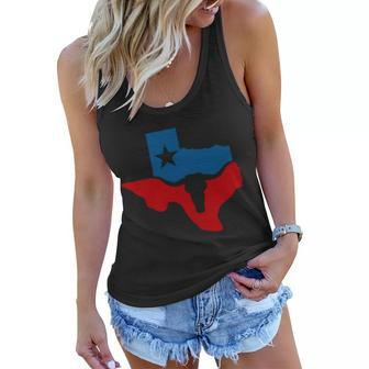 Texas Flag Longhorn Logo Women Flowy Tank - Monsterry DE