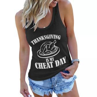 Thanksgiving Is My Cheat Day Graphic Design Printed Casual Daily Basic Women Flowy Tank