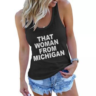 That Woman From Michigan T-Shirt Graphic Design Printed Casual Daily Basic Women Flowy Tank - Thegiftio UK