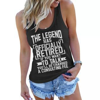 The Legend Has Officially Retired Tshirt Women Flowy Tank - Monsterry