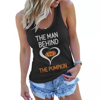 The Man Behind The Pumpkin Halloween Quote Women Flowy Tank - Monsterry DE