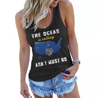 The Ocean Is Calling Women Flowy Tank - Monsterry UK