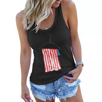 The Us Flag Hangs On A Metal Hanger Womenss Rights Women Flowy Tank - Monsterry AU