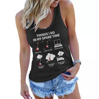 Things I Do In My Spare Time Guitar V2 Women Flowy Tank - Thegiftio UK