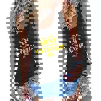 This Is My Army Retirement Uniform Retired Military Army Graphic Design Printed Casual Daily Basic Women Flowy Tank - Thegiftio