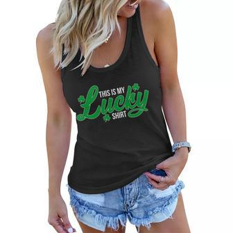 This Is My Lucky Shirt St Patricks Day Graphic Design Printed Casual Daily Basic Women Flowy Tank - Thegiftio UK