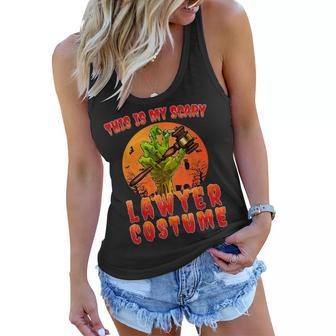 This Is My Scary Lawyer Costume Zombie Spooky Halloween Women Flowy Tank - Seseable