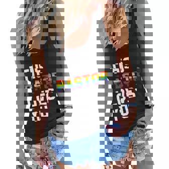This Pastor Loves You Gay Lesbians Gift Graphic Design Printed Casual Daily Basic Women Flowy Tank - Thegiftio