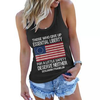 Those Who Give Up Essential Liberty For A Little Safety Women Flowy Tank - Monsterry CA