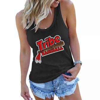 Tribe Baseball Sports Logo Tshirt Women Flowy Tank - Monsterry