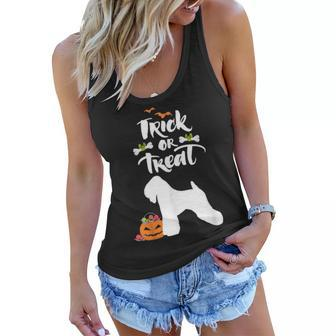 Trick Or Treat Wheaten Terrier Dog Halloween Costume Women Flowy Tank - Seseable
