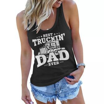Trucker Trucker Best Trucking Dad Ever_ V2 Women Flowy Tank - Seseable
