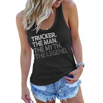 Trucker Trucker The Man Myth Legend V2 Women Flowy Tank - Seseable