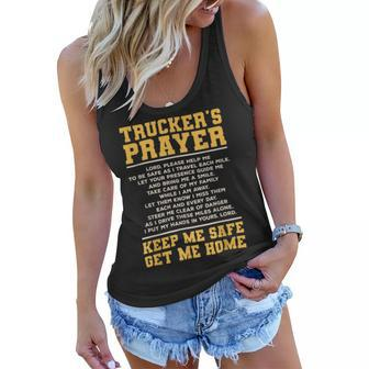 Trucker Truckers Prayer Truck Driving For A Trucker Women Flowy Tank - Seseable
