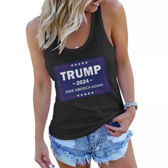 Trump 2024 Save America Again Tshirt Women Flowy Tank - Monsterry