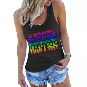 Try Your Hardest On The Test Day Women Flowy Tank - Monsterry