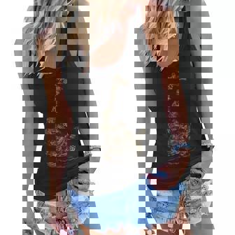 Turtle Riding Zoo Keeper Gift Vintage Giraffe Women Flowy Tank - Thegiftio