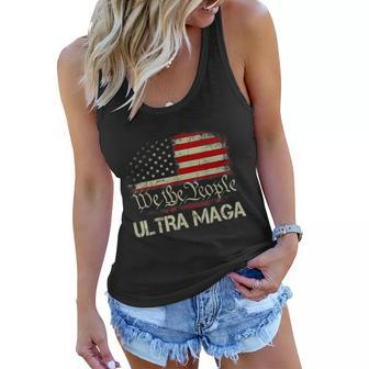 Ultra Maga Shirt Funny Anti Biden Us Flag Pro Trump Trendy Tshirt Women Flowy Tank - Monsterry DE
