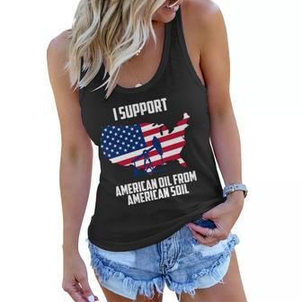 United States Support American Oil From American Soil Tshirt Women Flowy Tank - Monsterry