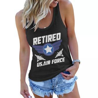US Air Force Retired Graphic Design Printed Casual Daily Basic Women Flowy Tank - Thegiftio UK