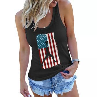 Us American Flag Basketball Patriotic Athlete Print For Boys Great Gift Women Flowy Tank - Monsterry CA